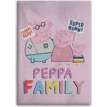 deka Fleecová deka prasátko Pepa, FAMILY 4015 100x140cm