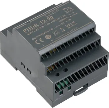 Příslušenství pro LED osvětlení LED zdroj 12V 90W PHDR-12-90 DIN lišta