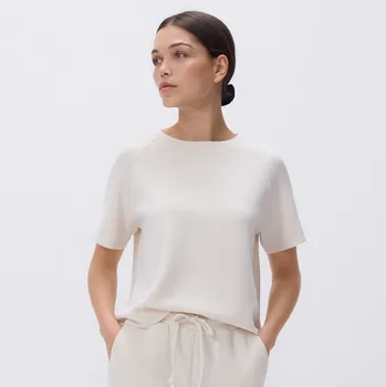 Dámské tričko Reserved - Tričko ze směsi modalu - béžová - 565GA-08X - 565GA-08X-XL