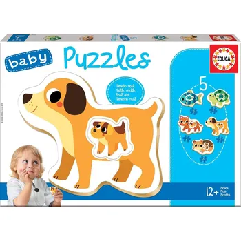 Puzzle Puzzle Educa Baby puzzle Domácí mazlíčci s mláďaty 5v1 (2-4 dílky)