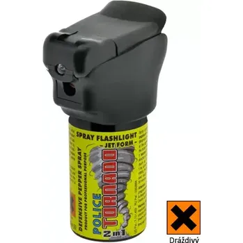Bojový sport Pepřový sprej se svítilnou Police Tornádo 40ml