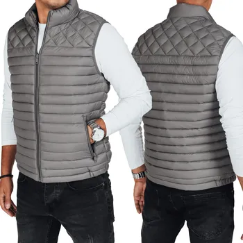 Pánská vesta Pánská prošívaná vesta tmavě šedá TX5079 - L