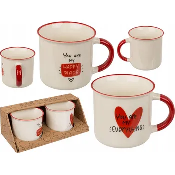 Popron.cz Hrnek "Jsi pro mě vším" & "Jsi moje šťastné místo", nový kostní porcelán