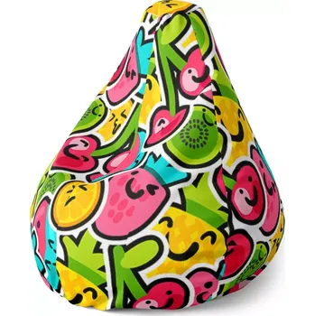 Sedací pytel Sablio Sedací vak Pear Veselé ovoce - 70 x 95 x 15 cm
