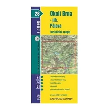 Cestování 1:100T (28)-Okolí Brna - jih, Pálava (turistická mapa)