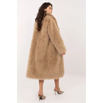 Dámský kabát Dámský béžový kabát z umělé kožešiny Factory Price krémová 3495463