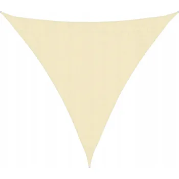 Stínicí technika Sluneční plachta HDPE, trojúhelníková, 3,6x3,6x3,6 m, krémová