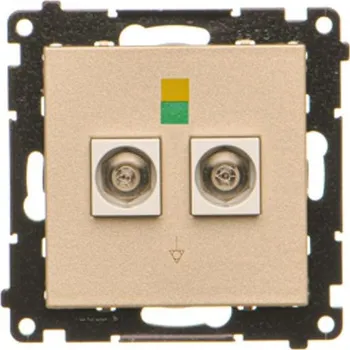 Elektrická zásuvka Zásuvka ekvipotenciální, 2 násobná, Simon 55 TGEK2.01/144, champagne metalizovaná