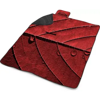 deka Sablio Plážová deka Červený list: 200x140 cm