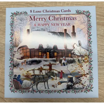 Vánoční přání s obálkou v sadě 14,9 x 14,9 cm