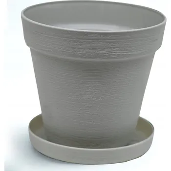 Květináč Květináč plast šedý Admit 12 cm x 12 x 11 cm