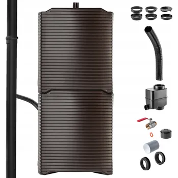 Sud Nádrž na dešťovou vodu Kadax 250 l hnědá se sadou pro připojení