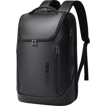 Městský batoh BANGE Kožený business batoh s USB JILHAN Černý 25L