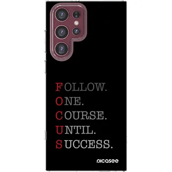 Pouzdro na mobilní telefon Picasee silikonový průhledný obal pro Samsung Galaxy S22 Ultra 5G - Focus