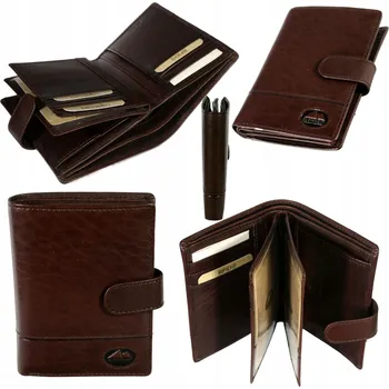 Peněženka PÁNSKÁ kožená peněženka hnědá