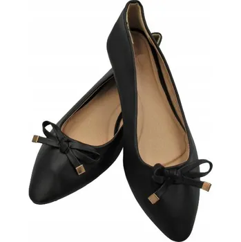 Dámské baleríny Baleríny černé s mašlí velikost 37