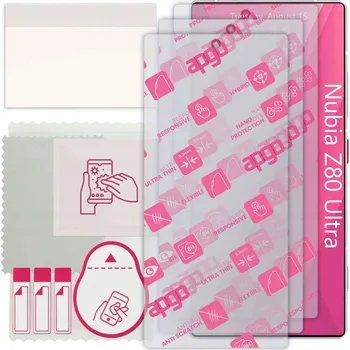 Pouzdro na mobilní telefon 3x Hybridní Sklo pro Nubia Z80 Ultra, alternativa tvrzeného skla