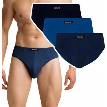 Slipy ATLANTIC! Pánské slipy CLASSIC 3ks *M* 3MP-129 šedá/černá/tmavě modrá