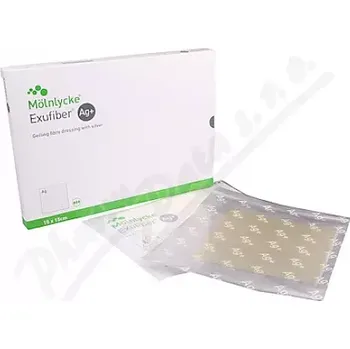 Zdravotnický materiál Exufiber Ag+ krytí 15x15cm 10ks