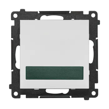 LED osvětlení signalizační, 230 V, zelené světlo, Simon 55 TESS3.01/114, šedá světlá