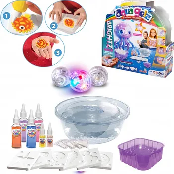 Modelovací hmota Simba Aqua Gelz Velká kreativní sada Deluxe Brightz svítící gelové kuličky