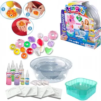 Modelovací hmota Simba Aqua Gelz Velká kreativní sada Deluxe Blingz třpytivé krystalky