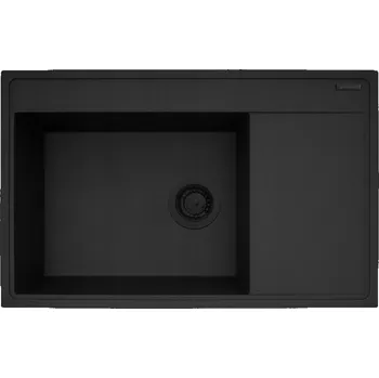 Granitový dřez Jednokomorový granitový dřez Pyramis Camea černý