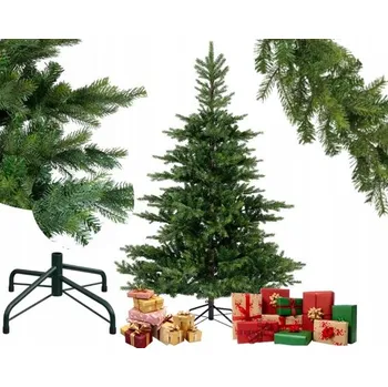 Vánoční stromek Umělý vánoční stromek JEDLE 150 cm jako živý zelený s kovovým stojanem