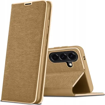 Pouzdro na mobilní telefon Flipové pouzdro KrainaGSM pro Samsung Galaxy A26 zlaté