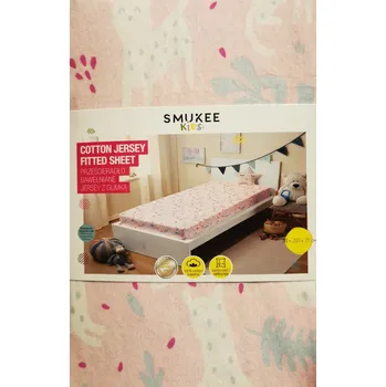 Prostěradlo Bavlněné prostěradlo Carbotex 90x200 s růžovým vzorem lamy