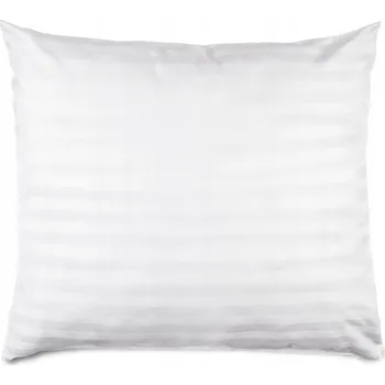 Povlak na dekorativní polštářek Povlak na polštář 50x60 bambusový s proužky bílý