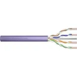 Digitus UTP kabel drát AWG23, měď, Cat.6, box 100m, LSOH, fialová DK-1613-VH-1