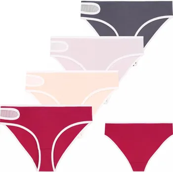 Dámské oblečení 4x Kalhotky Dámské kalhotky Kalhotky Dámské bikiny se síťkou Komplet MORAJ L