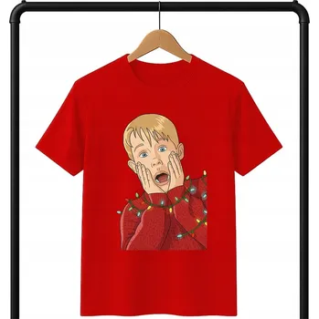 Pánské tričko TRIČKO PÁNSKÉ ČERVENÉ VÁNOČNÍ KEVIN SÁM DOMA VÁNOCE VELIKOST XL