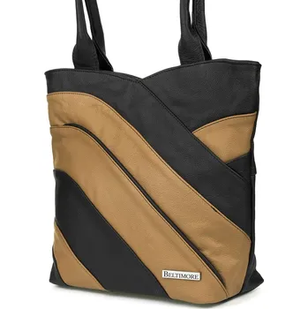 Kabelka Beltimore kabelka z pravé kůže černá