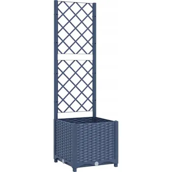 Květináč Květináč plast šedý VidaXL 40 cm x 40 cm x 136 cm