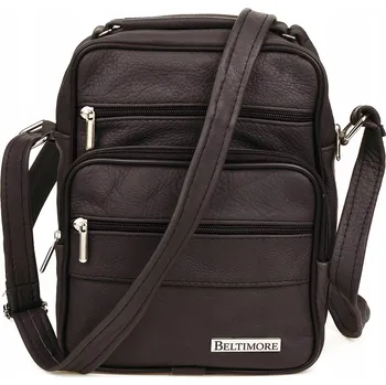Kabelka Beltimore taška na dokumenty z pravé kůže, bez vzoru