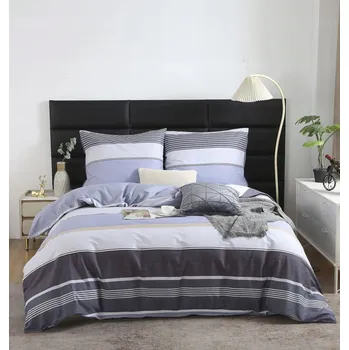 Povlečení POVLEČENÍ 220x200 + 2X POVLEČENÍ NA POLŠTÁŘ 70X80 OBOUSTRANNÉ BAVLNĚNÝ SATÉN PROUŽKY