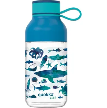 Láhev Quokka Kids, Plastová láhev s poutkem Sea Animals, 430ml, 40154
