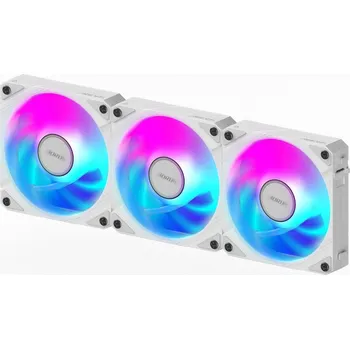 Držák PC Gigabyte AORUS EZ CHAIN FAN 120 ICE, ARGB, white, 3-Pack GP-ECFAN1203 ICE