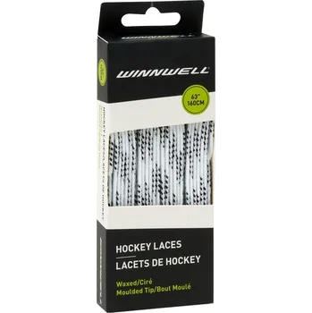 Tkaničky do bot Tkaničky Winnwell (Voskové) White/Black Velikost: 244 cm