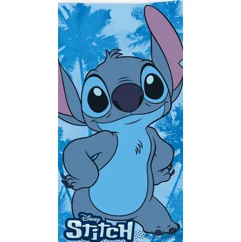 Rychleschnoucí plážová osuška na koupaliště Stitch 70x140 cm modrá