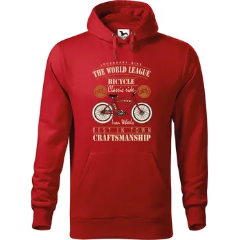 Pánská mikina DOBRÝ TRIKO Pánská mikina s potiskem Bicycle Velikost pánské mikiny: S, Barva: Červená