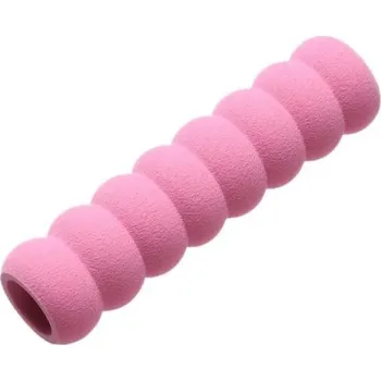 Sada 2 ks Ochranný pěnový návlek na kliku dveří 13,5 cm otvor 2 cm Spirálový kryt proti nárazům hluku a chladu Měkký protiskluzový návlek růžová