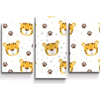 Obraz Sablio Obraz - 3-dílný Tygřík - 75x50 cm