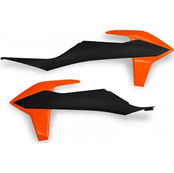 Autodíl UFO kryty chladiče KTM SX/SXF(SX-F) 125/150/250/350/450 19-22, EXC 125 20-21, EXC/EXCF(EXC-F) 150/250/300/350/450/500 TPI 20-2023 barva (černá oranžová) (UFO kryty chladiče KTM SX/SXF(SX-F) 125/150/250/350/450 19-22, EXC 125 20-21, EXC/EXCF(EXC-F))