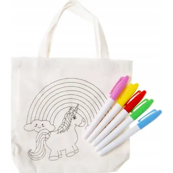 kreativní sada Taška k vymalování + fixy Jednorožec pro Děti