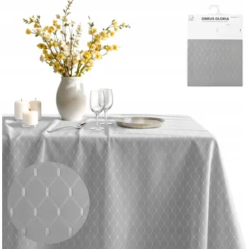 ubrus UBRUS 140x200 CM NA VÁNOČNÍ STŮL ŠEDÝ VZOR VÁNOCE DÁREK