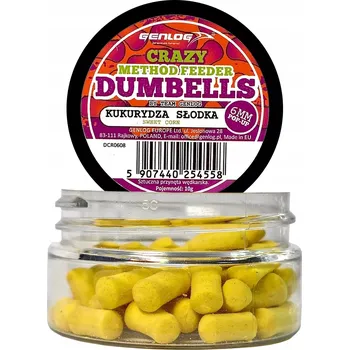 Boilies Crazy Dumbells Pop-Up GENLOG Sladká kukuřice 6 mm 10 g