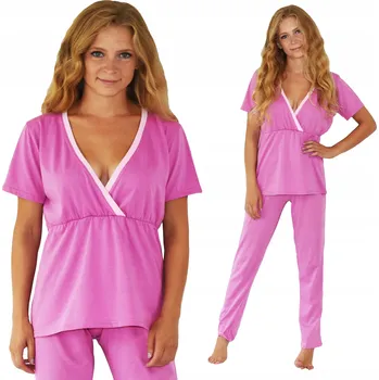 Dámské pyžamo Born2rest dámské pyžamo bavlna růžové, velikost XL